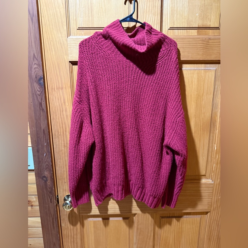 American Eagle Outfitters Burgundy Turtleneck Sweater